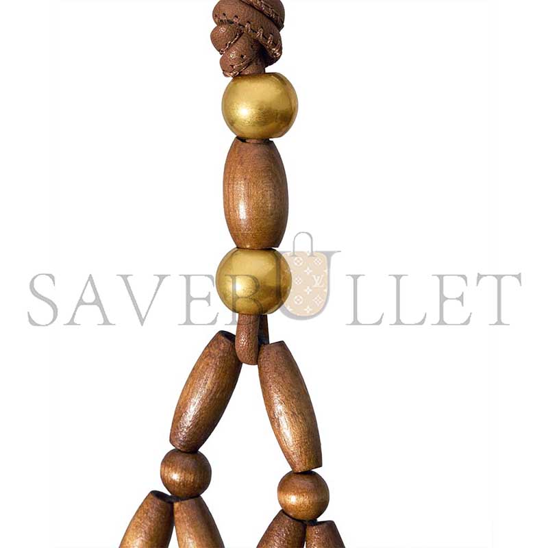 YSL SUPPLE BUCKET IN WOOD BEADS 821911KAAA29384 (44*15*15cm)